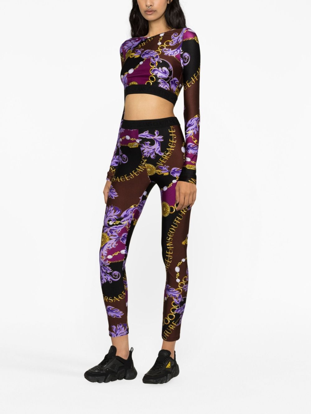 logo-print leggings - 3