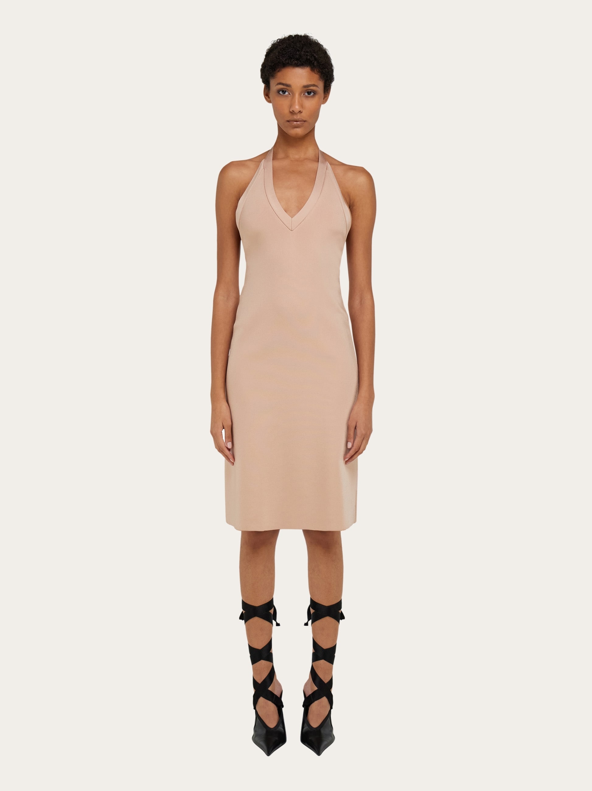 Knitted halter neck dress - 2