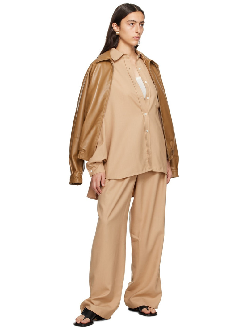 The Frankie Shop Tan Tansy Trousers outlook