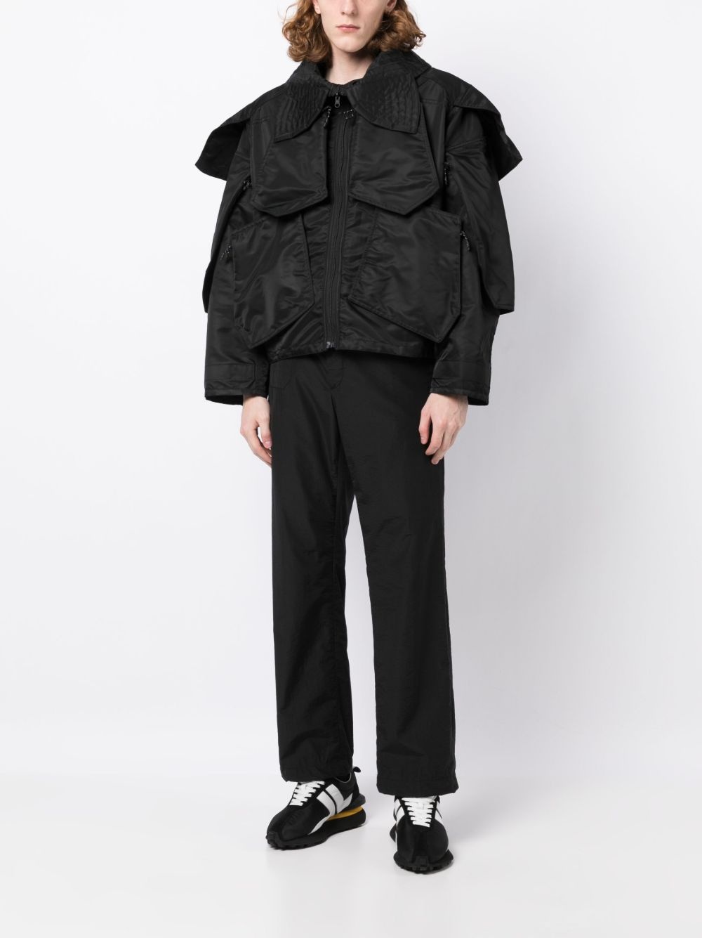 oversize-pointed-pocket jacket - 2
