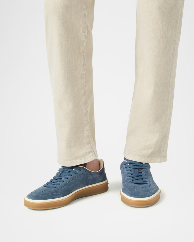 Loro Piana Men's Tennis Walk Suede Low-Top Sneakers outlook