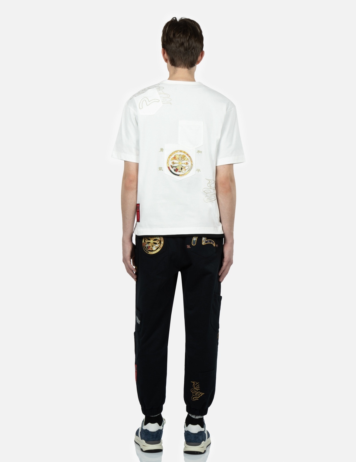 BROCADE APPLIQUÉ MULTI-POCKET SWEATPANTS - 5