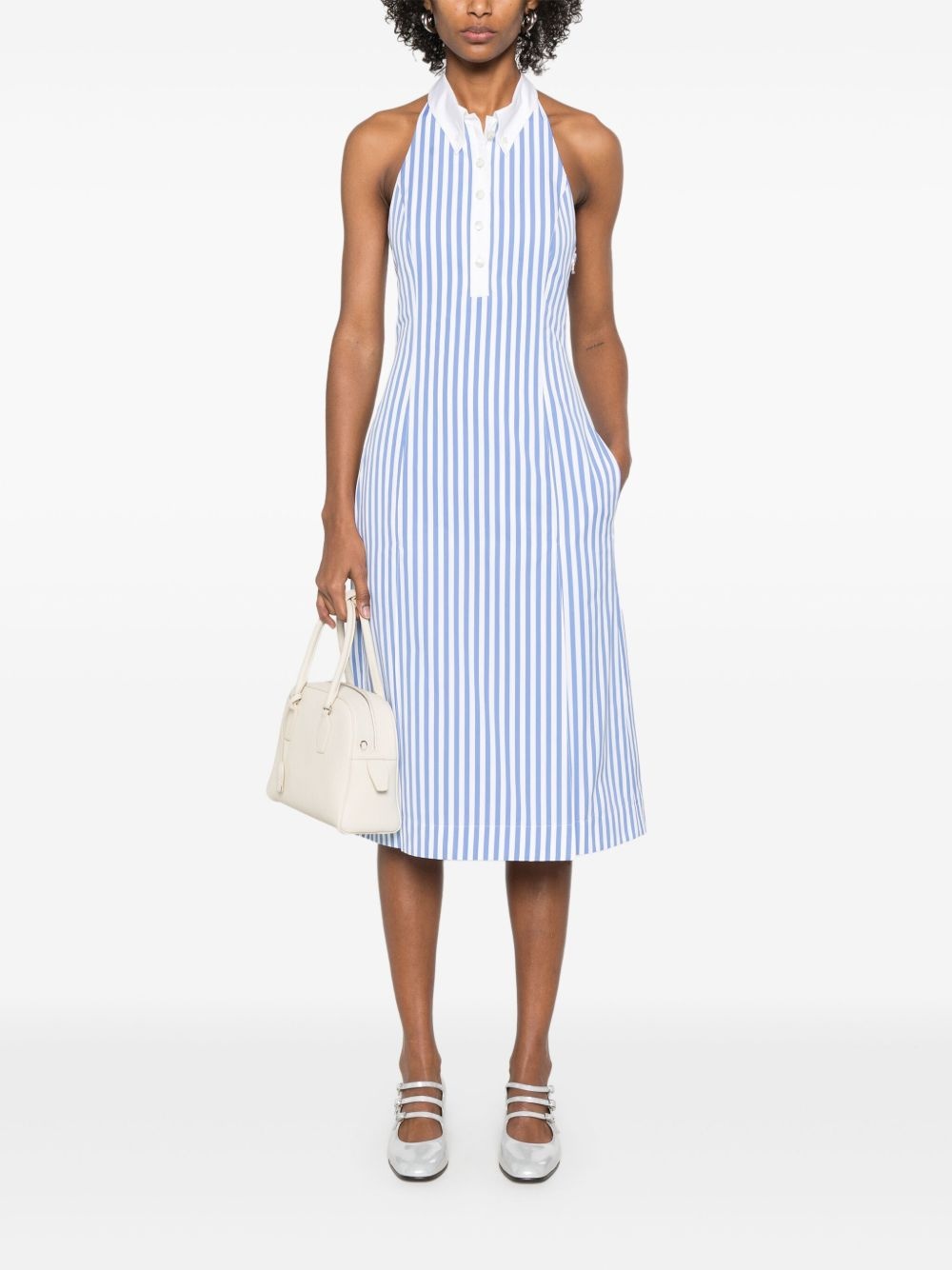 striped midi dress - 2