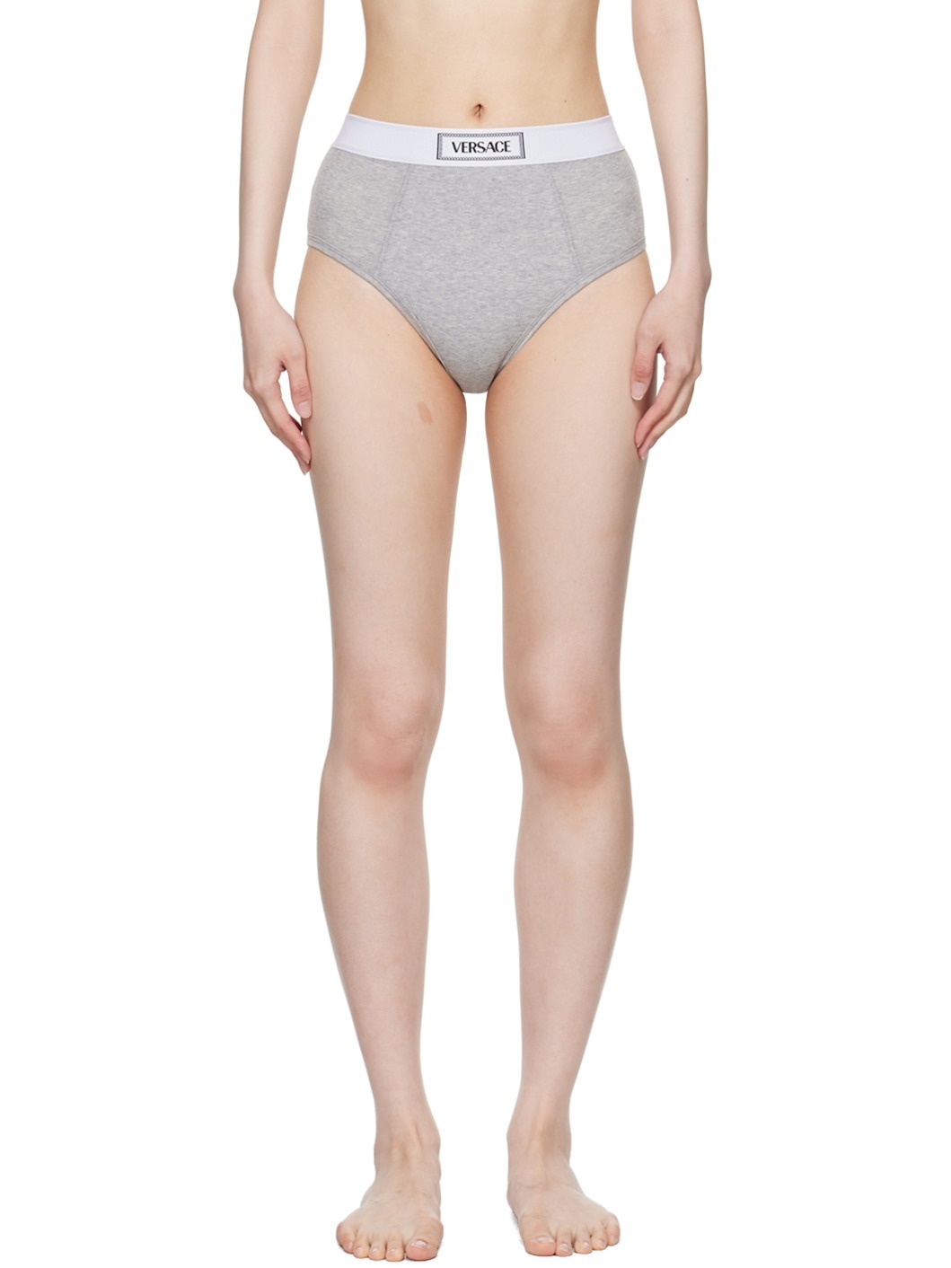 Gray 90s Vintage Logo Briefs - 1