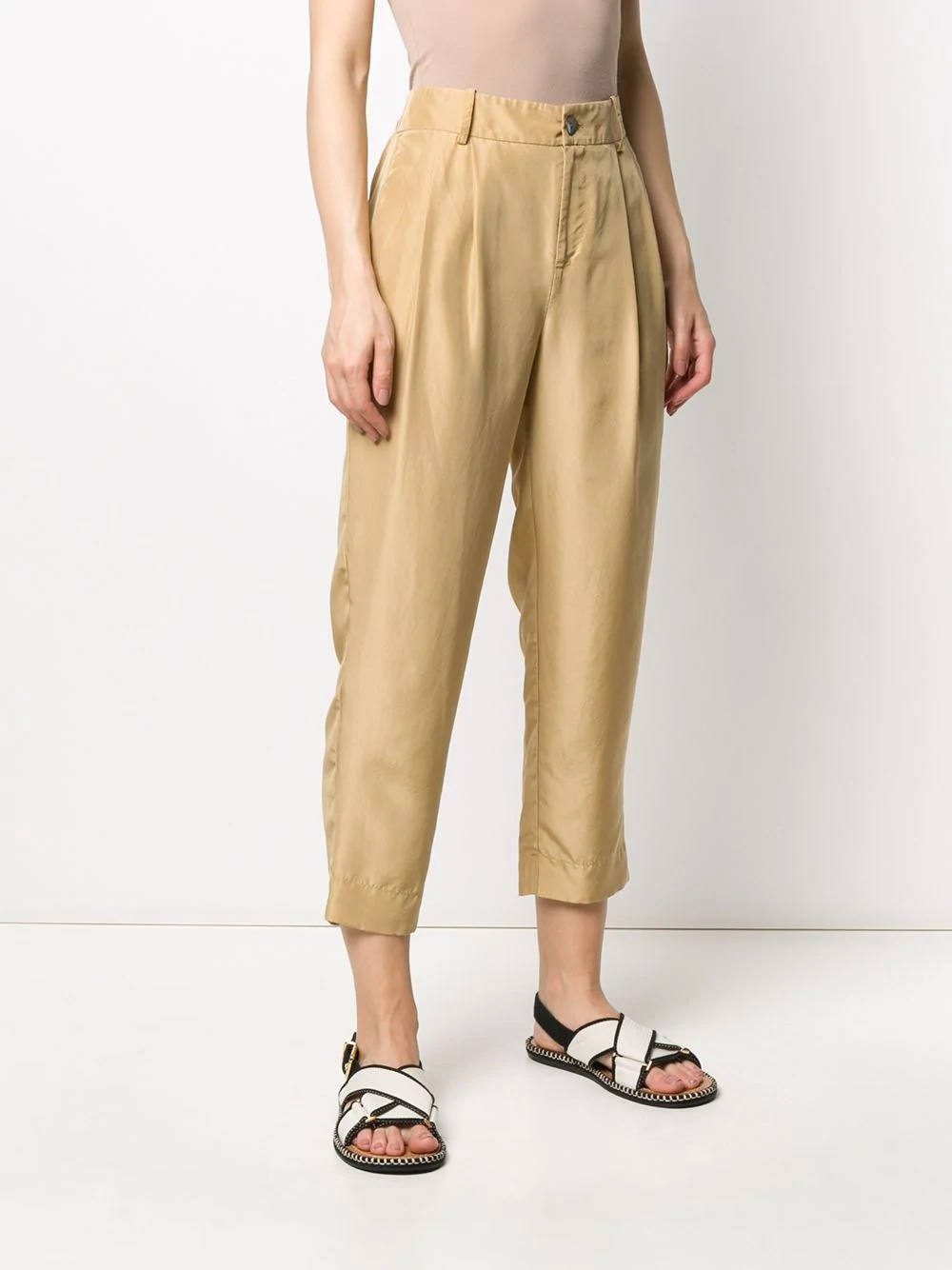 cropped relaxed trousers - 3