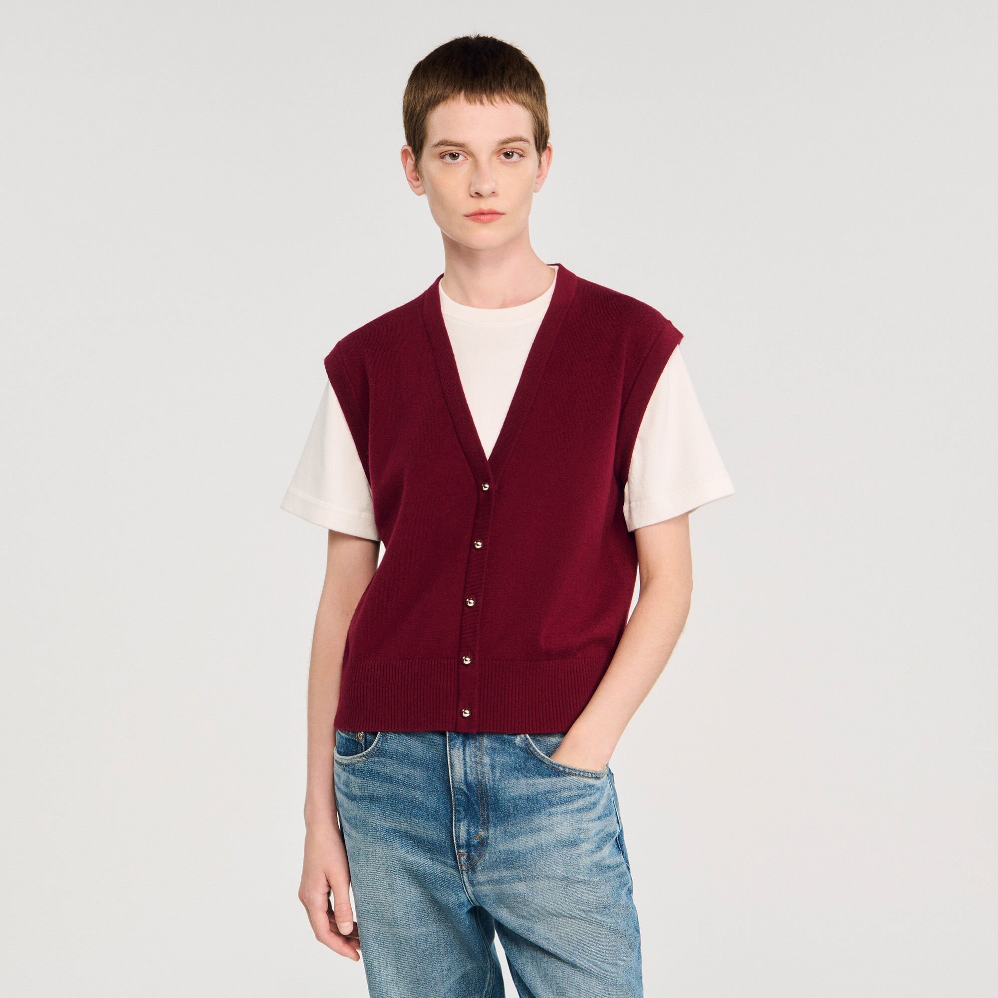TWO-TONE WOOL AND CASHMERE SWEATER - 4
