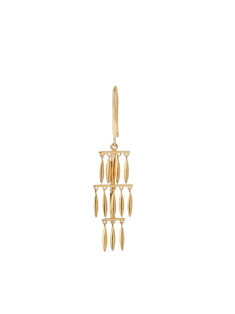Grass Multi Dewdrops 18K Yellow Gold Drop Earrings 3