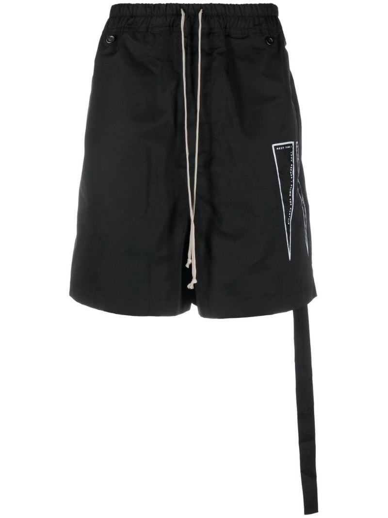 logo-patch deck shorts - 1