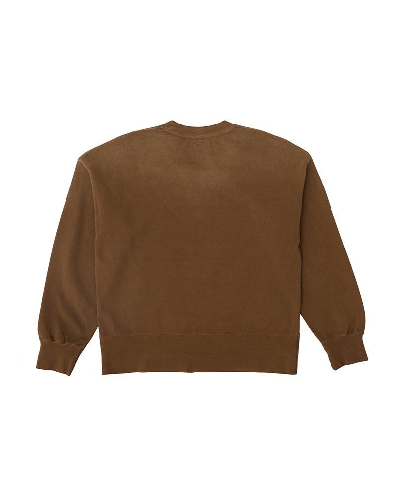 COURT SWEAT L/S DMGD BROWN - 2