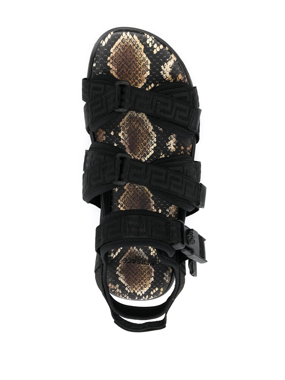 Graecia snake-print leather sandals - 4