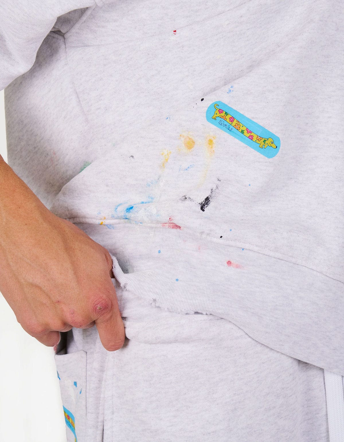 Nahmias Grey Bandaid Sweatshirt - 5