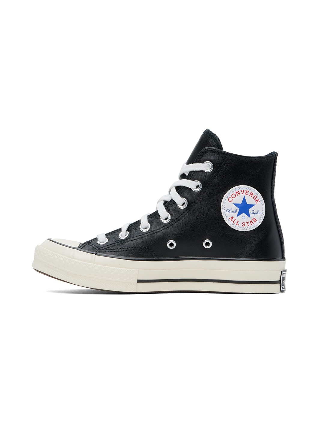 Black Chuck 70 Leather High Top Sneakers - 3