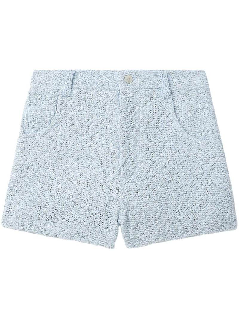 high-waisted tweed shorts 1