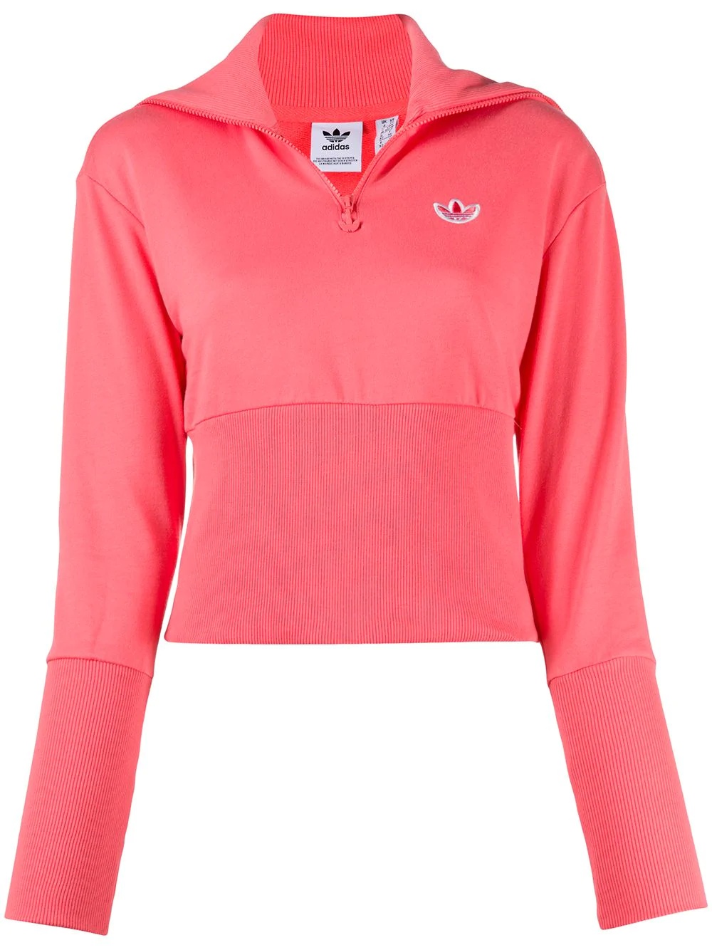 zipped cotton sweatshirt - 1