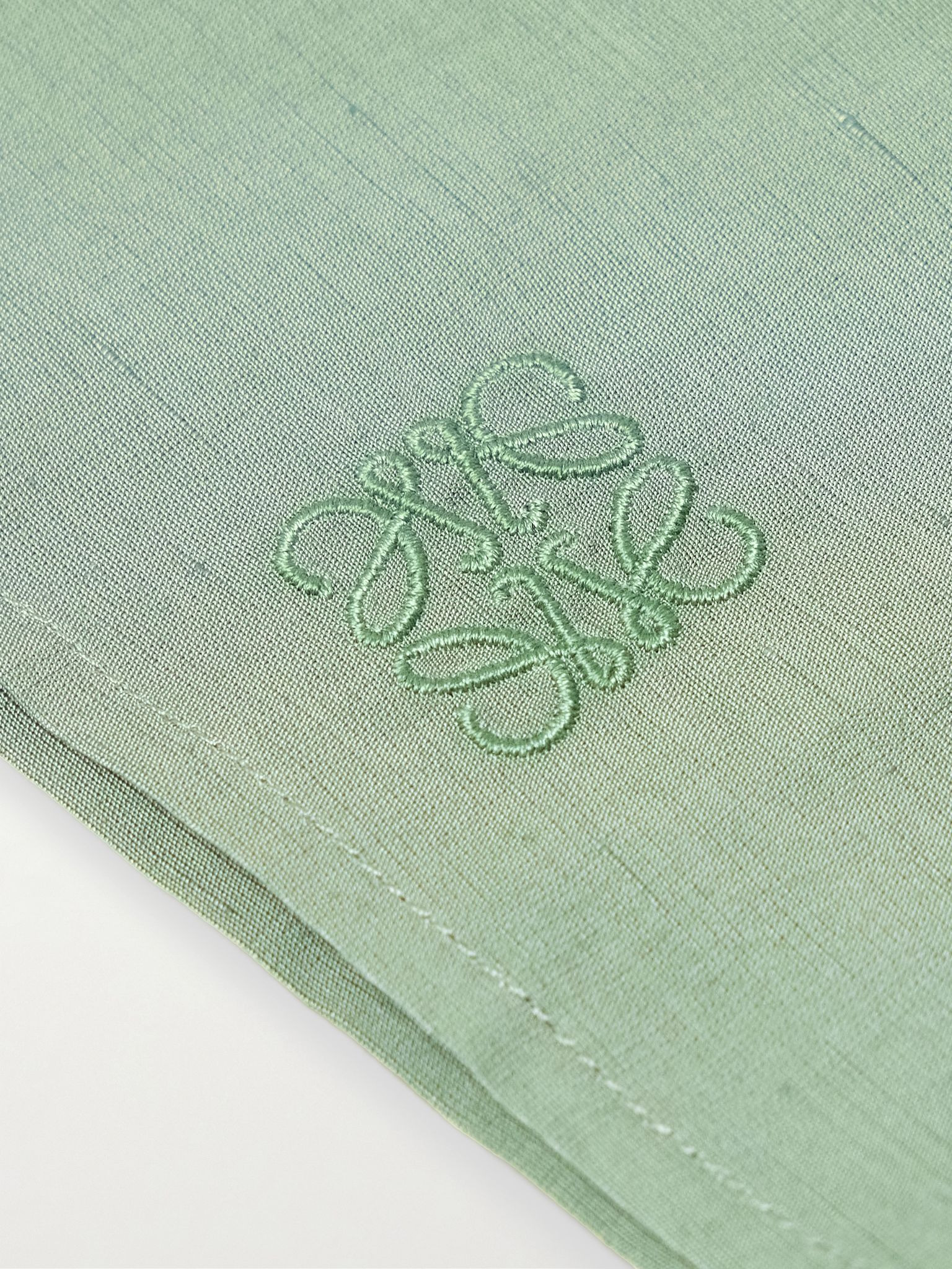 + Paula's Ibiza Oversized Convertible-Collar Logo-Embroidered Woven Shirt Green - 5