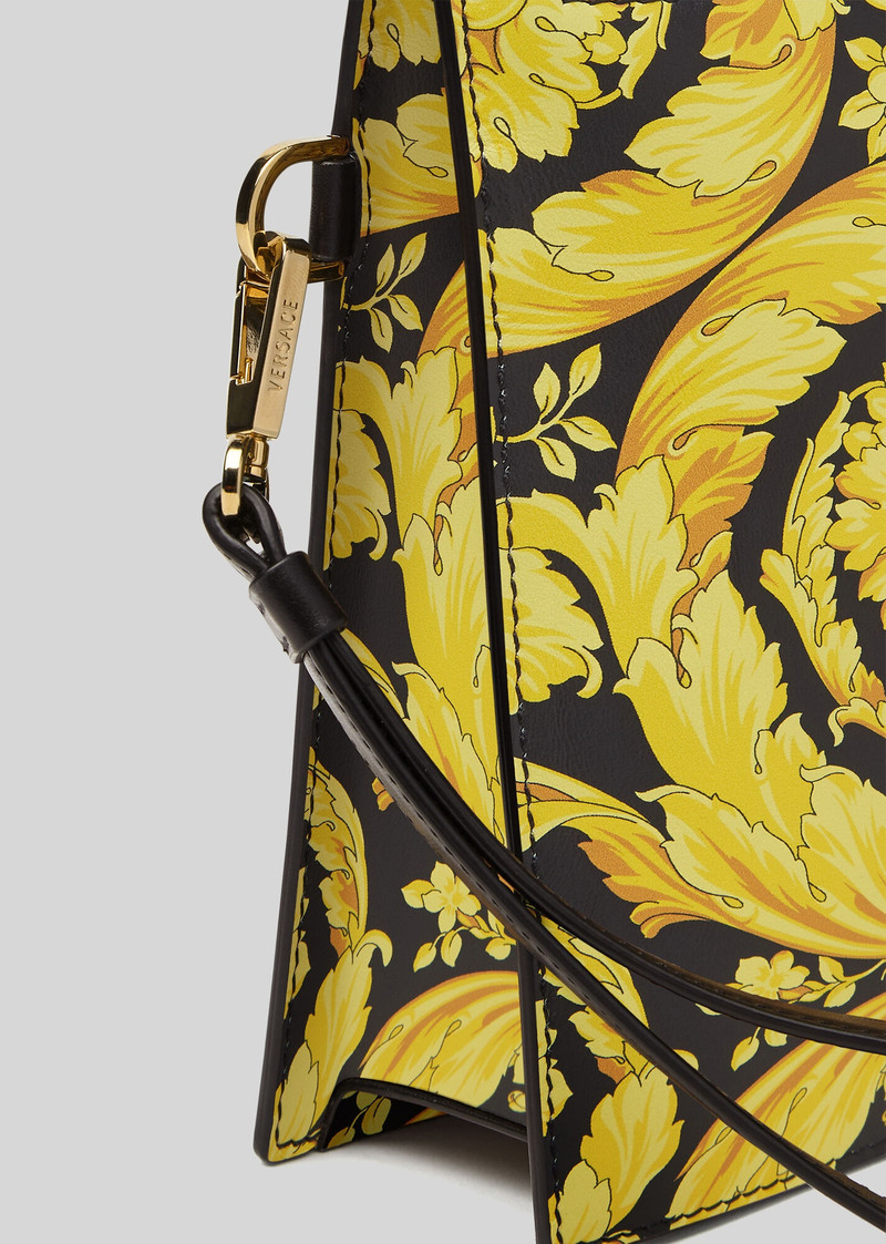 Barocco Print Leather Pouch 5