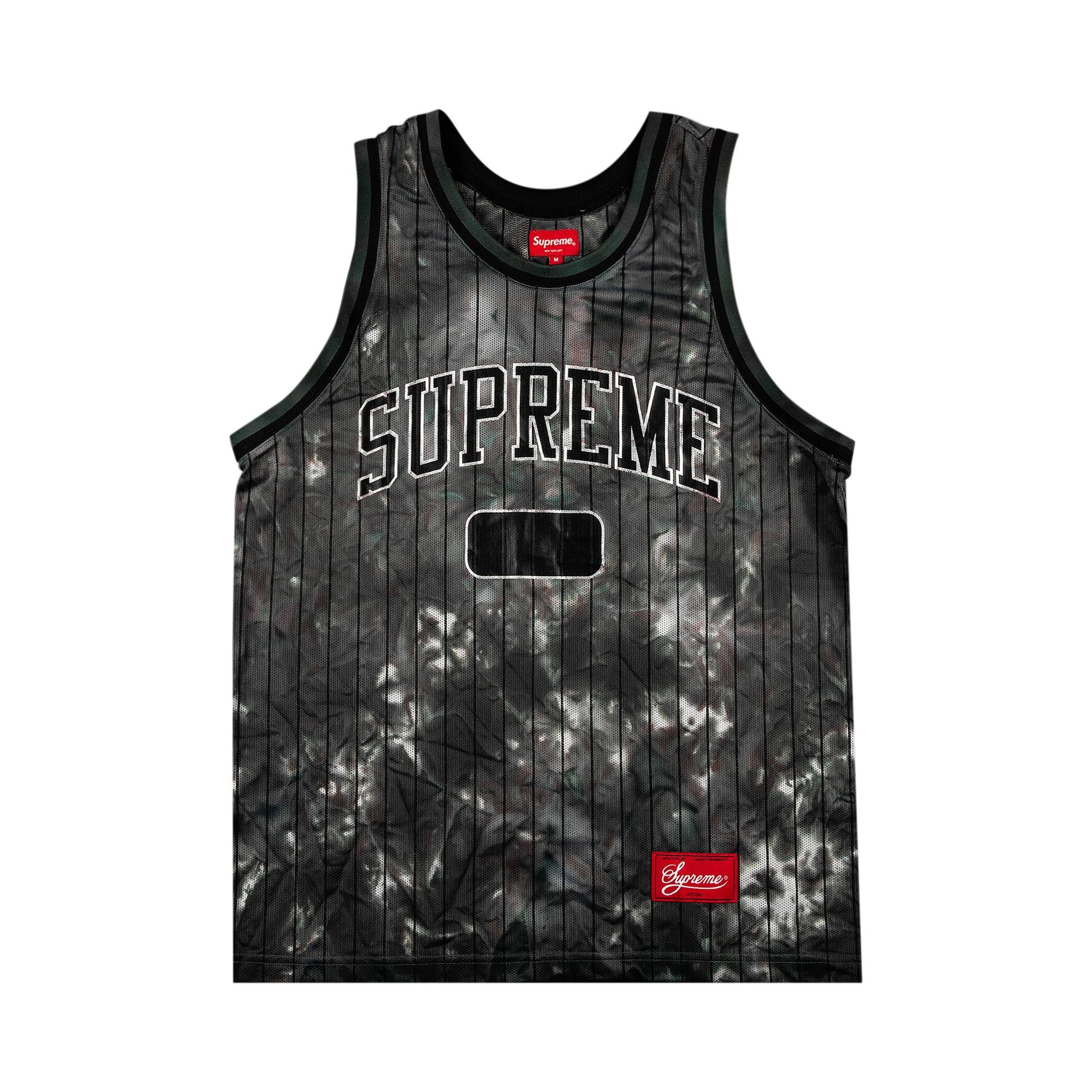 Supreme Supreme Dyed Basketball Jersey 'Black' | REVERSIBLE
