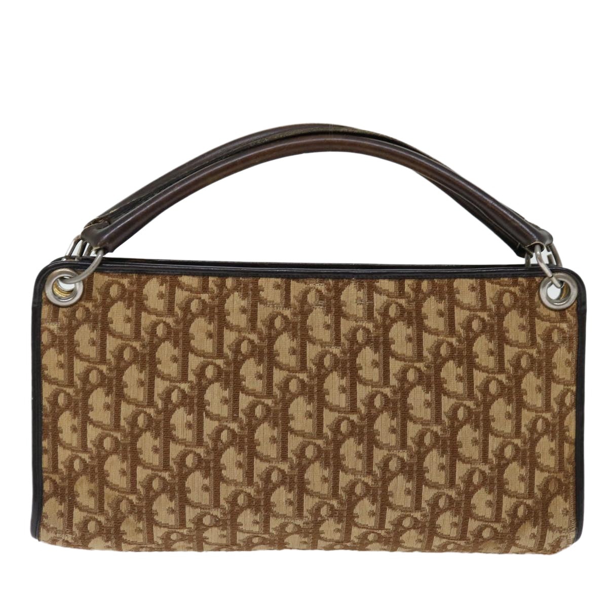 DIOR Trotter Canvas Hand Bag Canvas Brown - 2