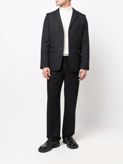 AMI Paris notched lapels single-breasted blazer outlook