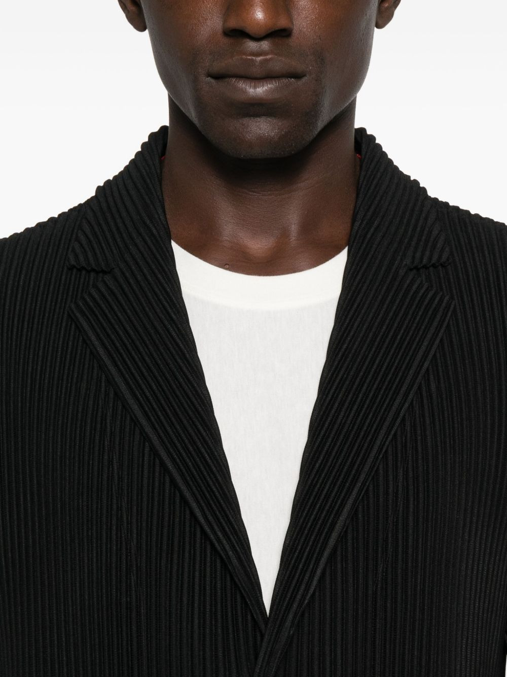 pleated button blazer - 5