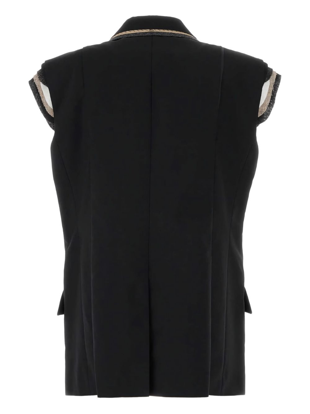 double-breasted embellished vest - 2