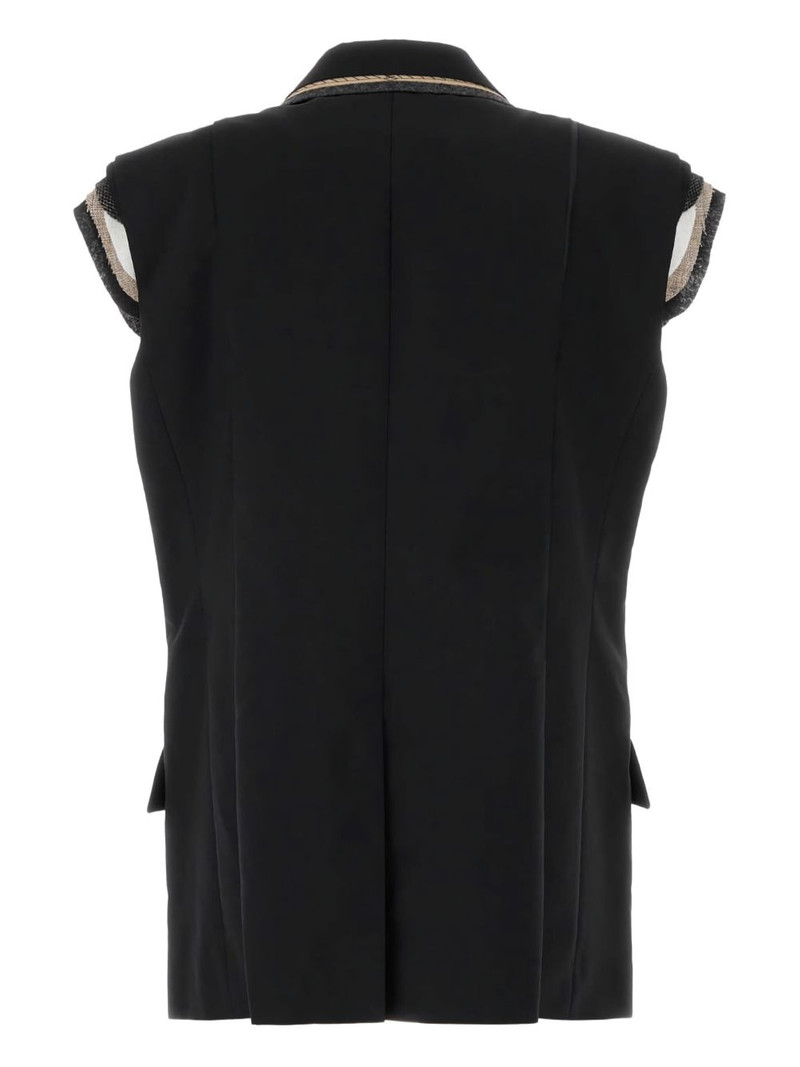 sacai double-breasted embellished vest outlook
