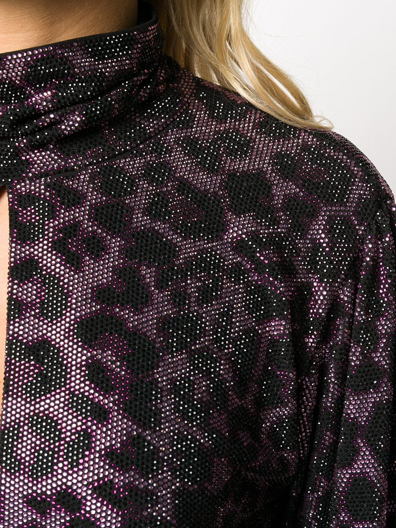 metallic print dress 5