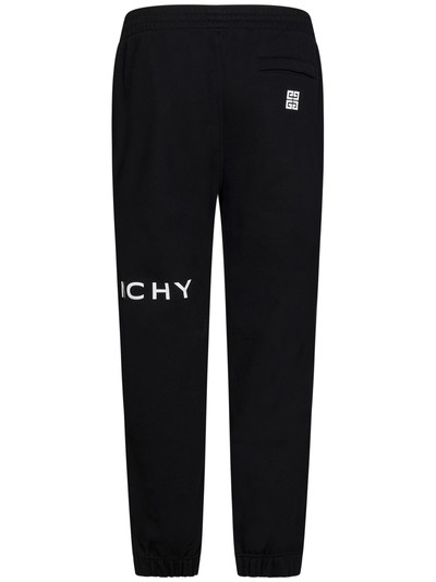 Givenchy Joggers in black cotton with white logo print on the left leg and 4G logo on the back. outlook
