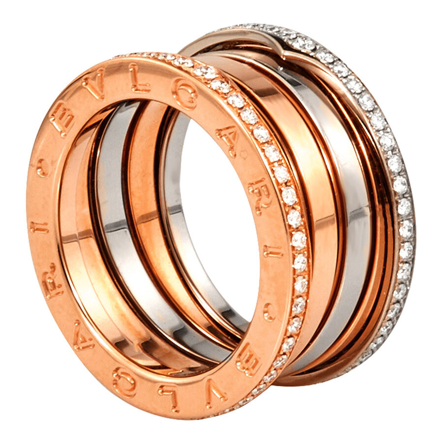 Bvlgari B.Zero1 18kt Rose and White Gold Ring, Brand Size 51 - 2