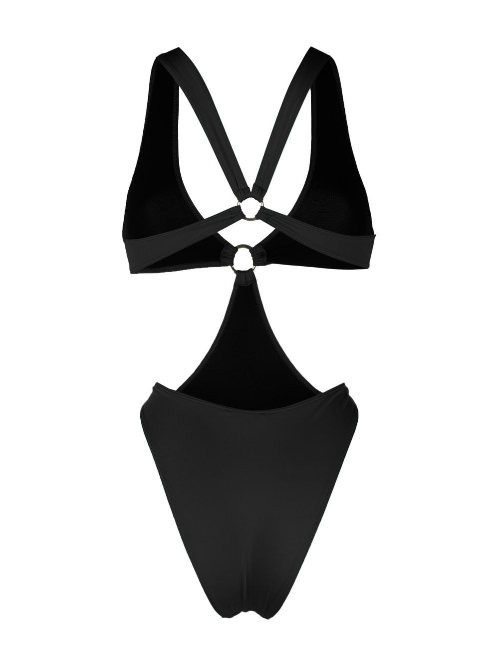 cut-out V-neck one-piece - 2