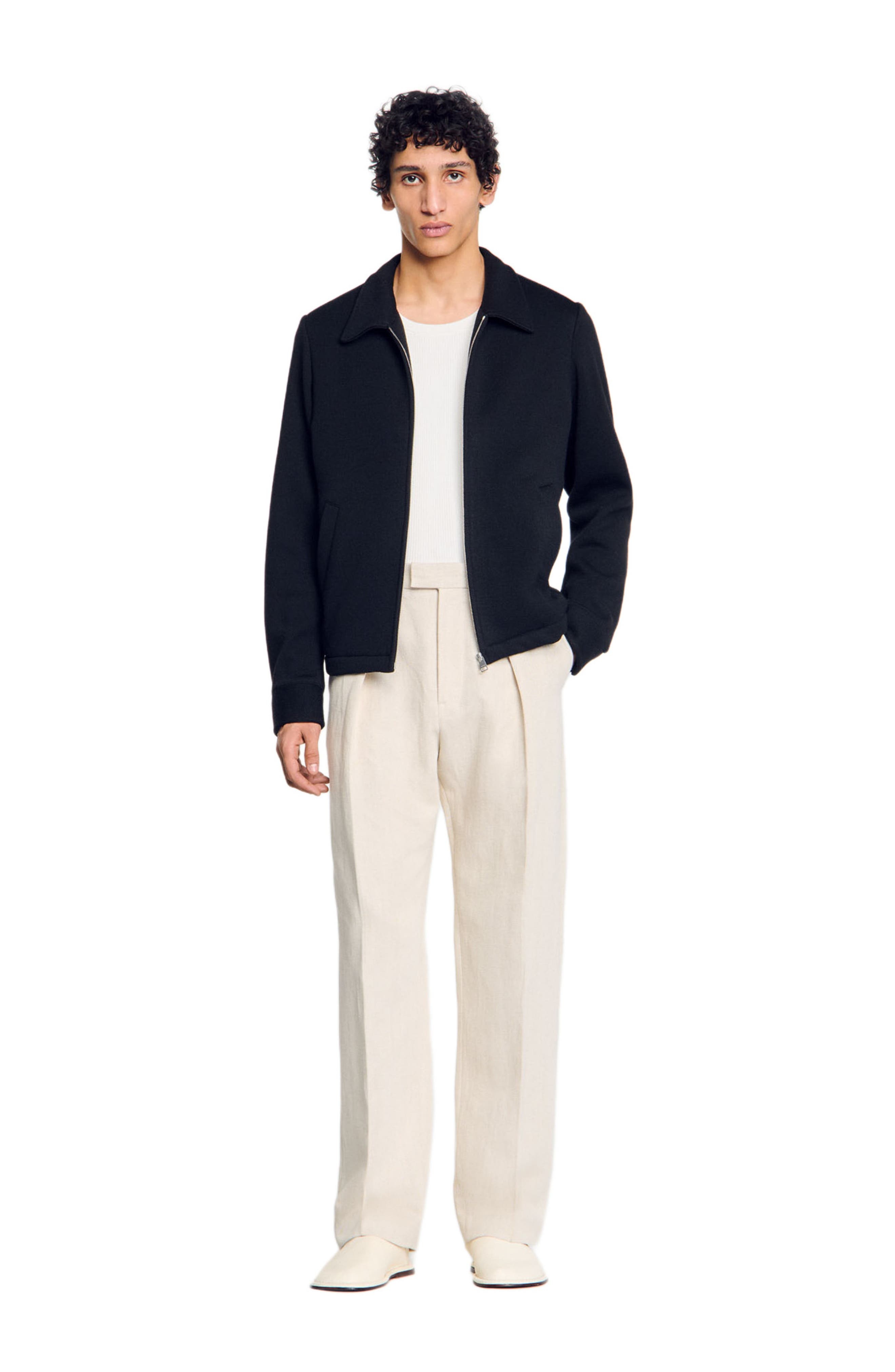 SANDRO Knitted jacket in Black at Nordstrom - 6