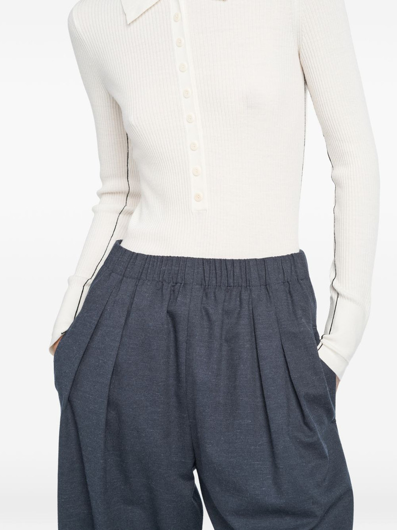 long-sleeve button polo top 5