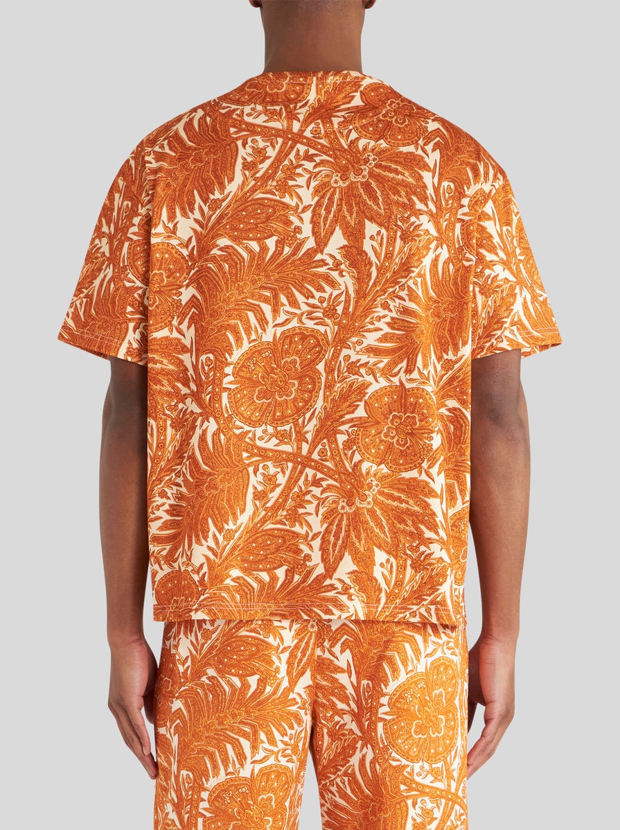 FOLIAGE PRINT JERSEY T-SHIRT - 4