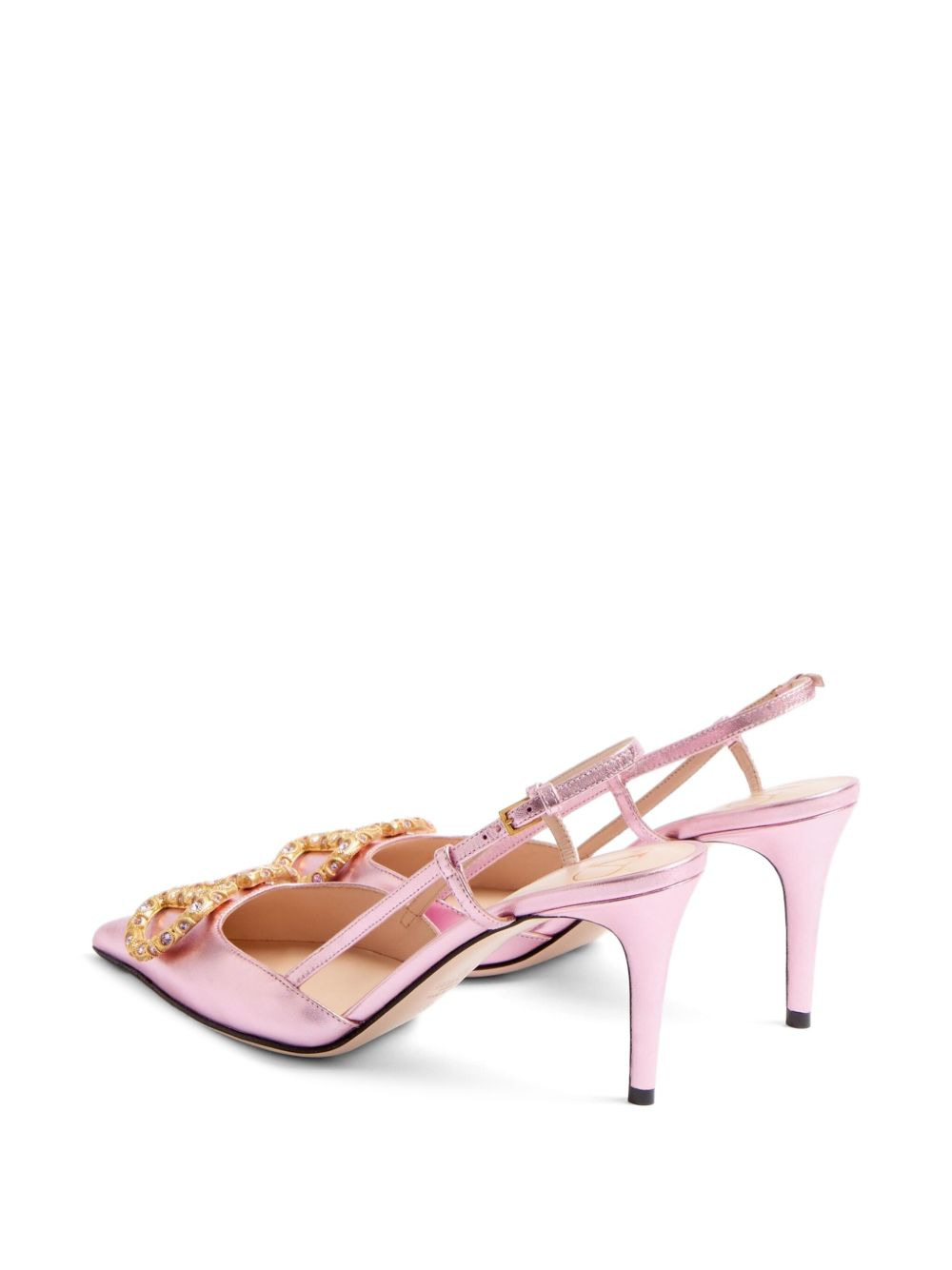 80mm VLogo Signature slingback pumps - 3