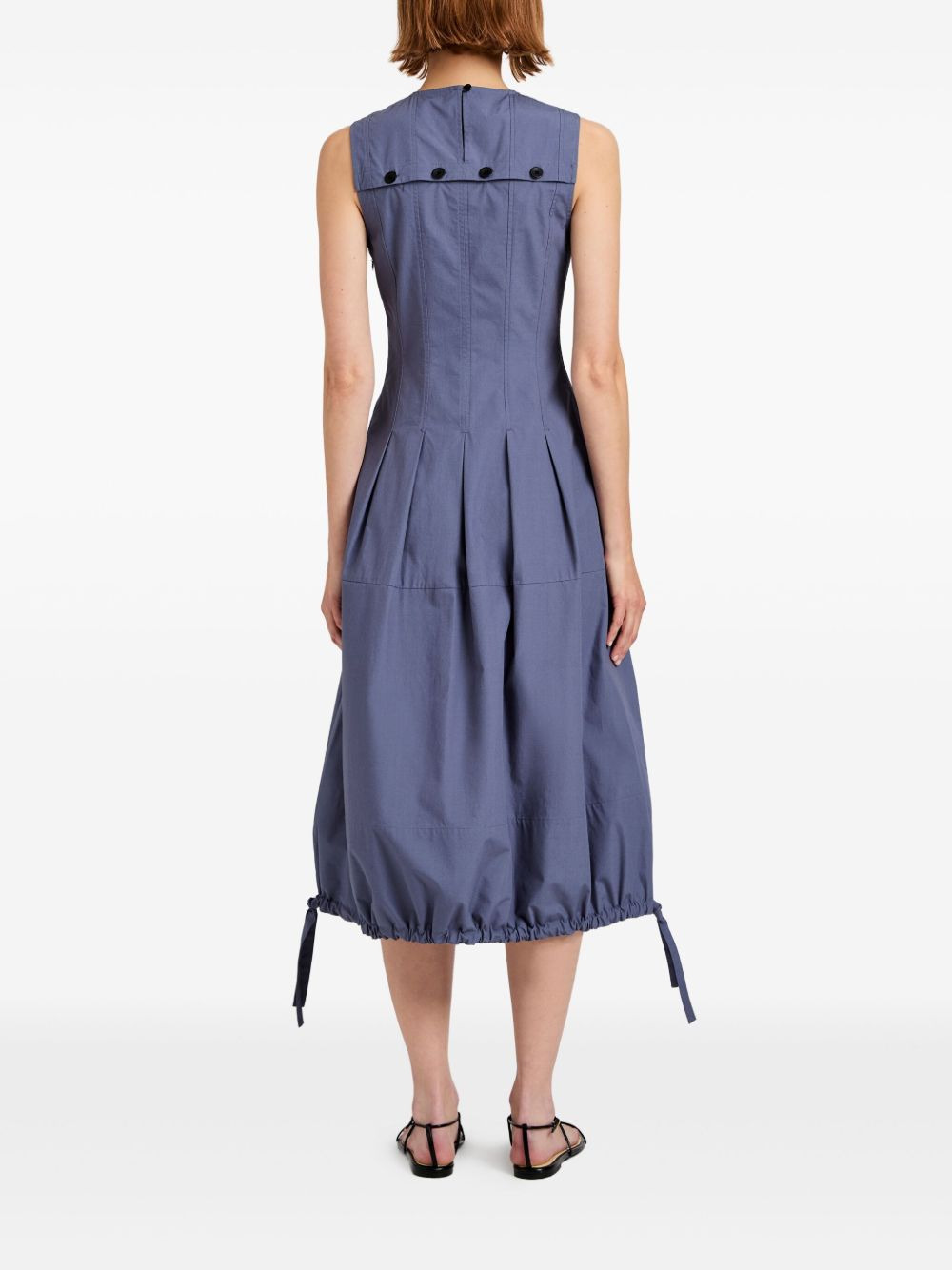 pleated sleeveless dress - 4