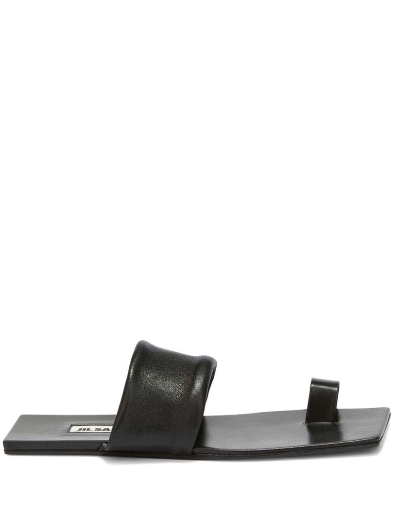 square open-toe leather sandals 1