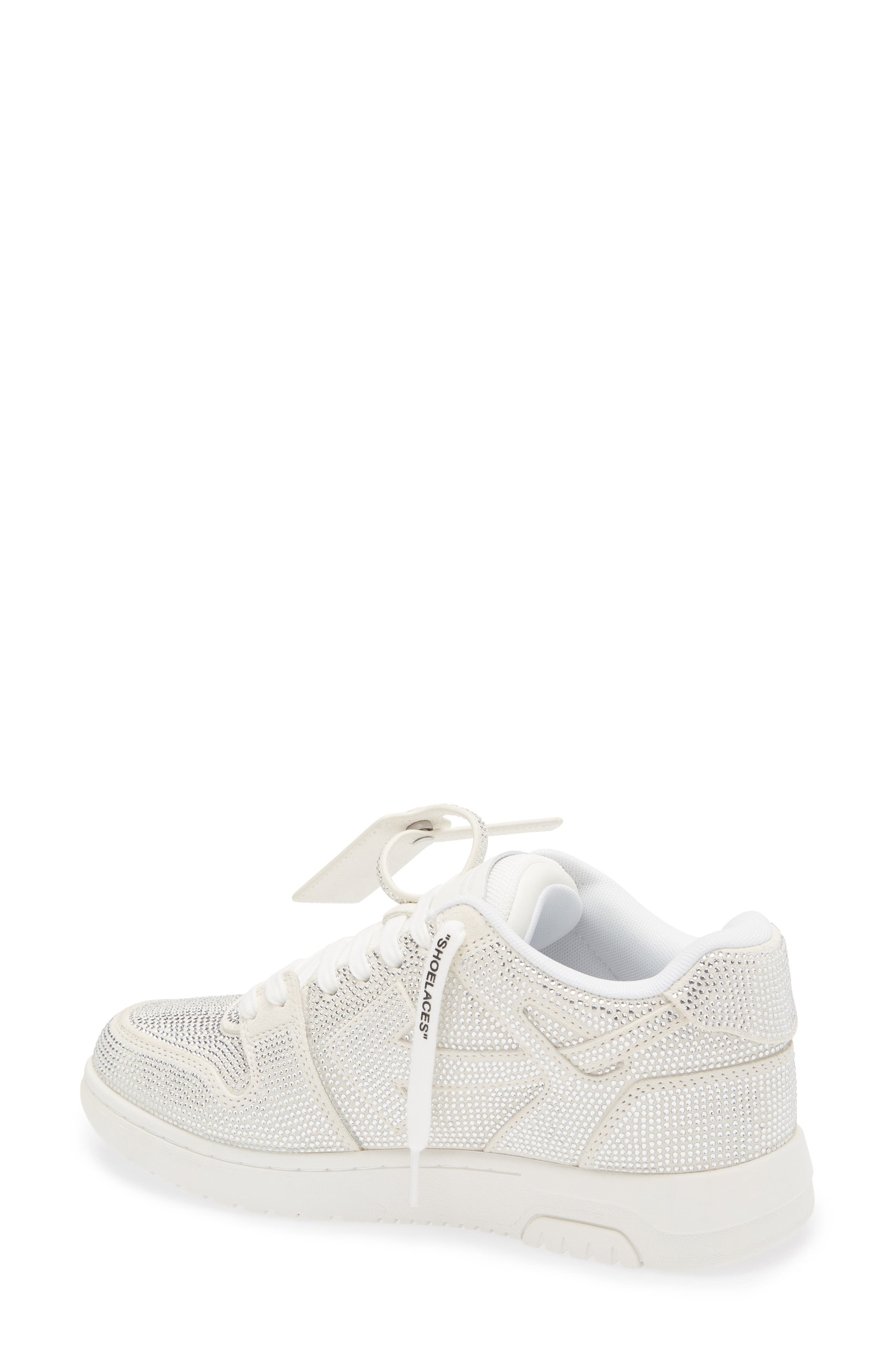 Off-White Out of Office Crystal Embellished Low Top Sneaker in White - 2