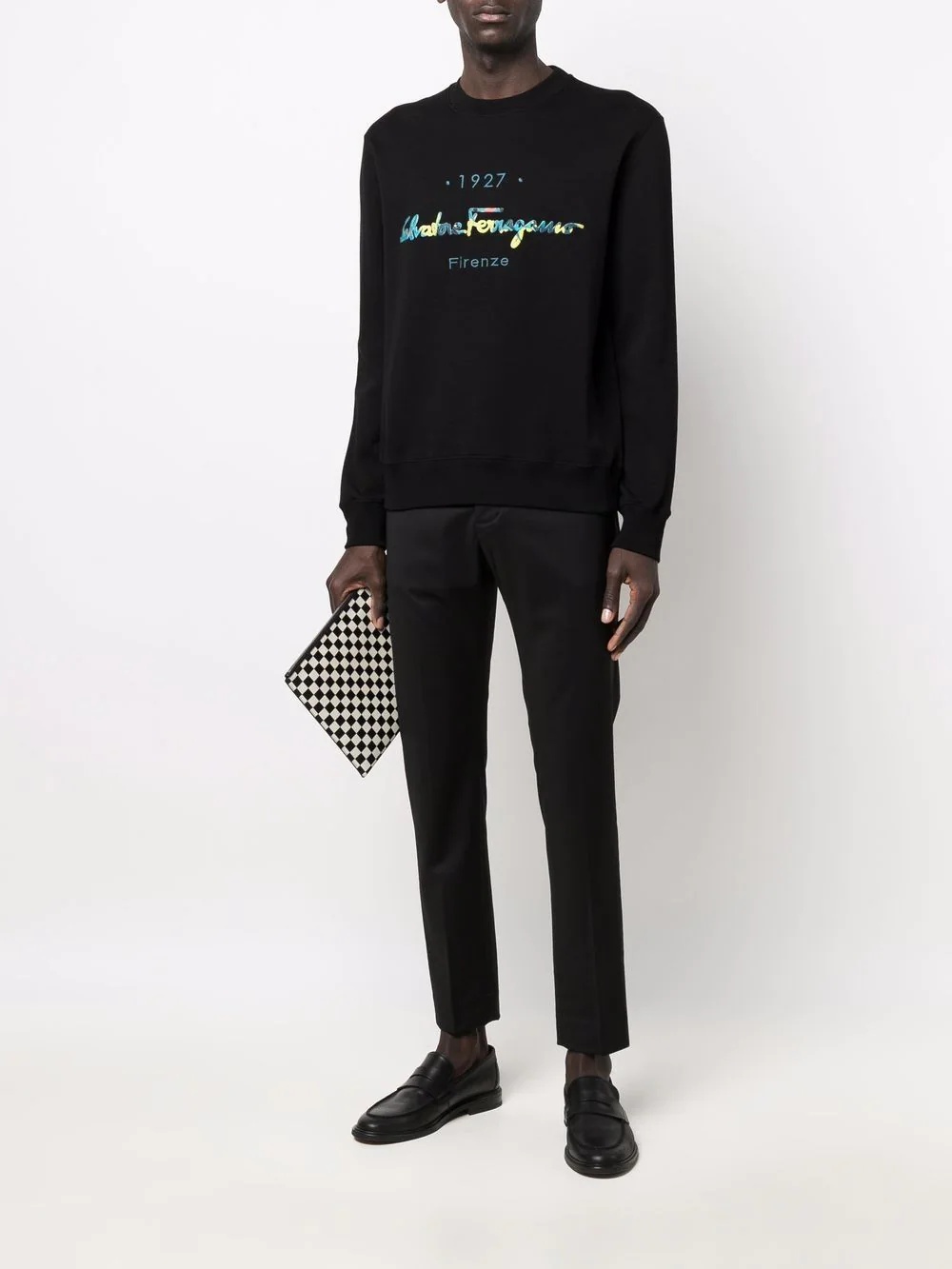 embroidered-logo sweatshirt - 2