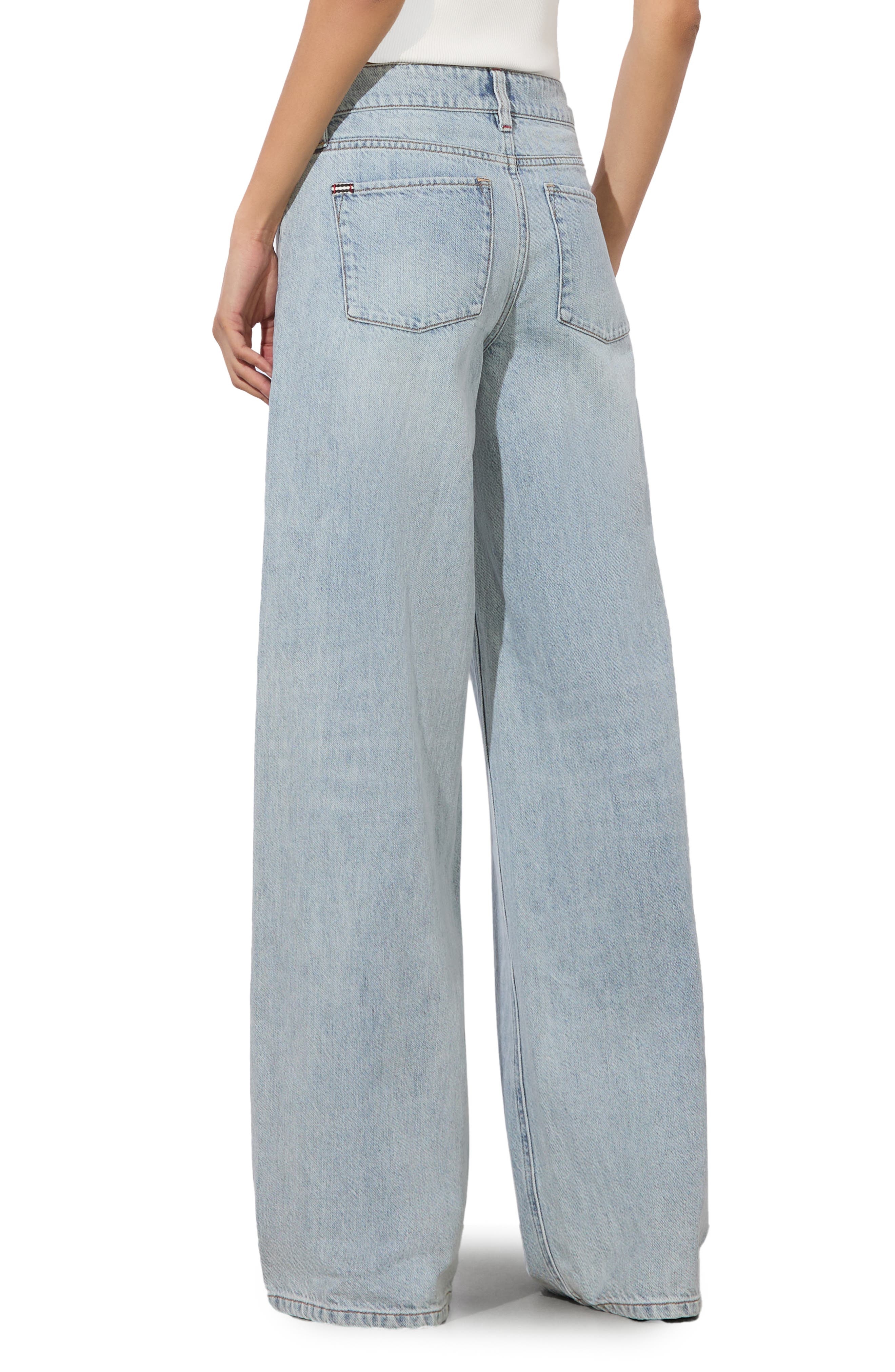 Alice + Olivia Trish Low Rise Baggy Jeans in Rockstar Blue at Nordstrom - 2