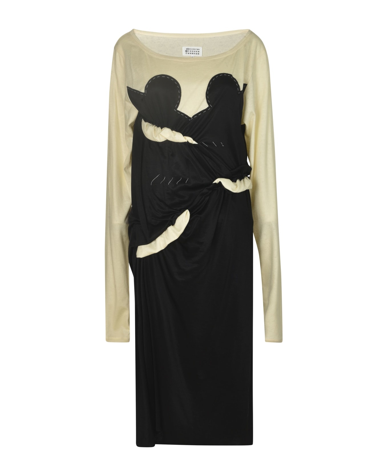 【送料&関税込】Maison Margiela Spliced Jersey Midi Dress Maison Margiela Spliced-jersey Midi Dress In Multi | ModeSens