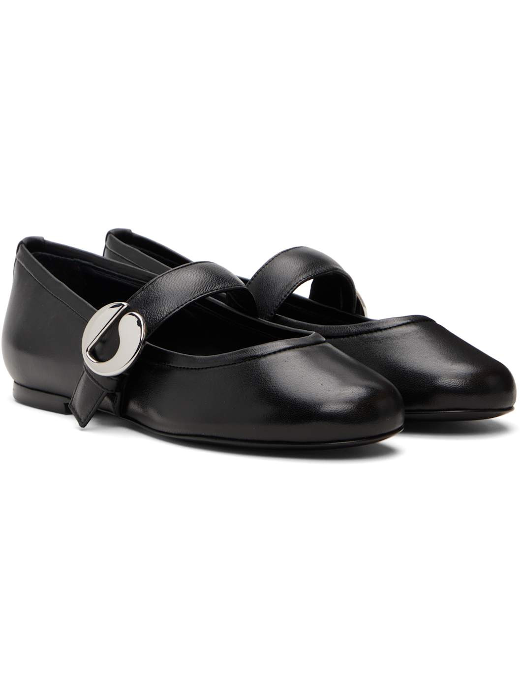 Black Belt Ballerina Flats - 4