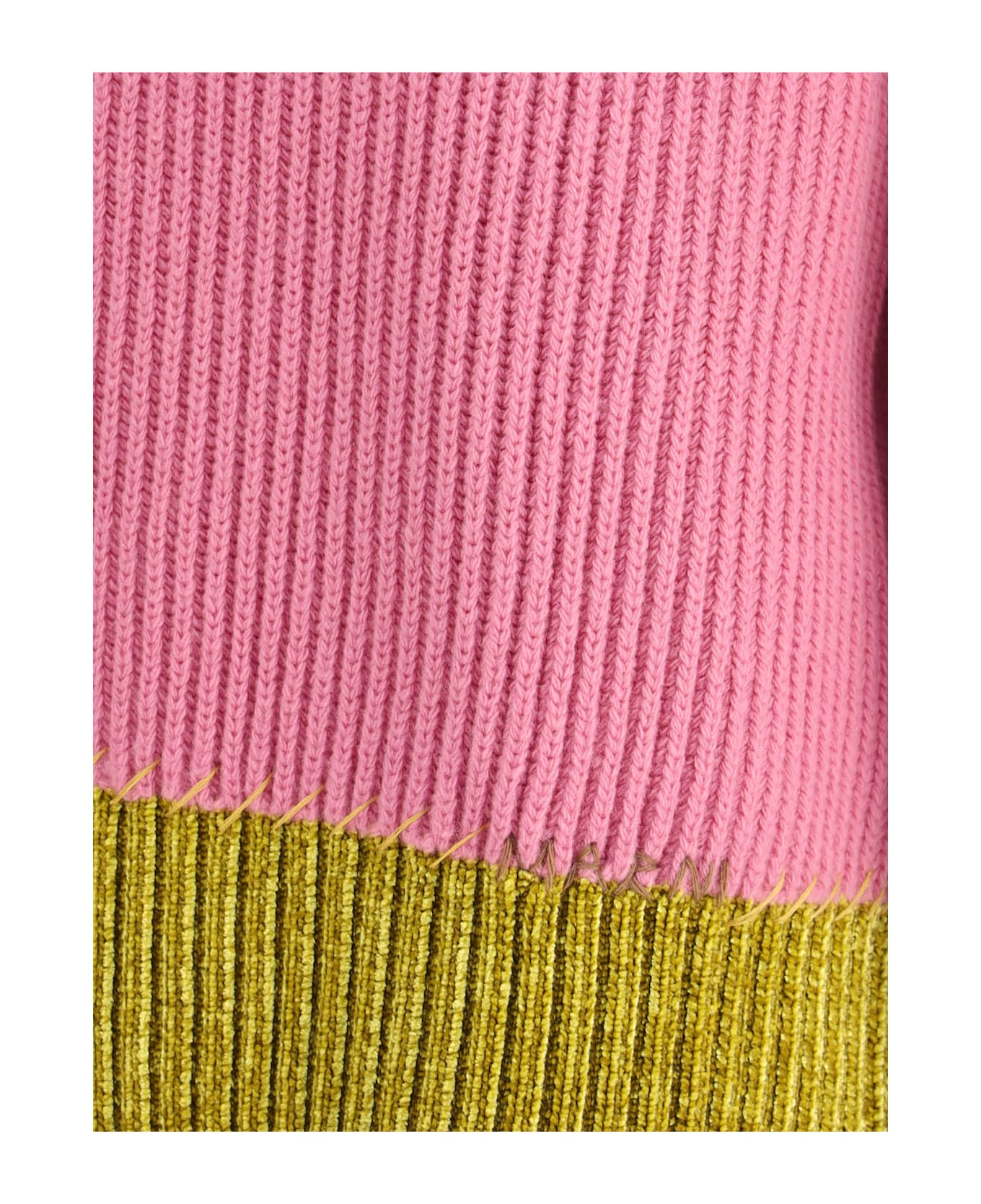 Color Block Wool Sweater - 3