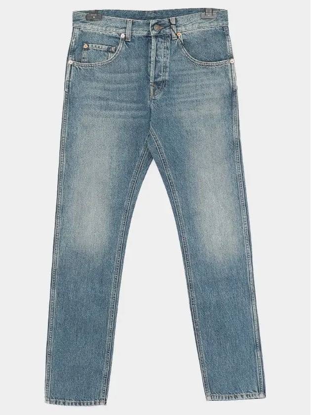 Leather Label Denim Jeans Blue - 3