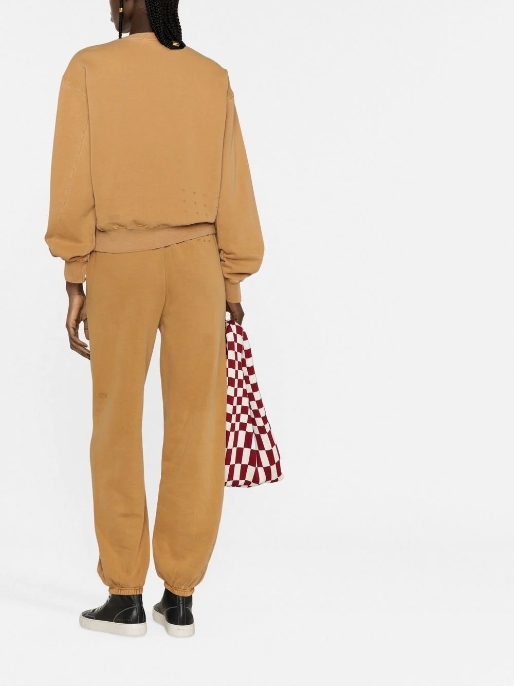 ribbed-detail round-neck sweatshirt - 3