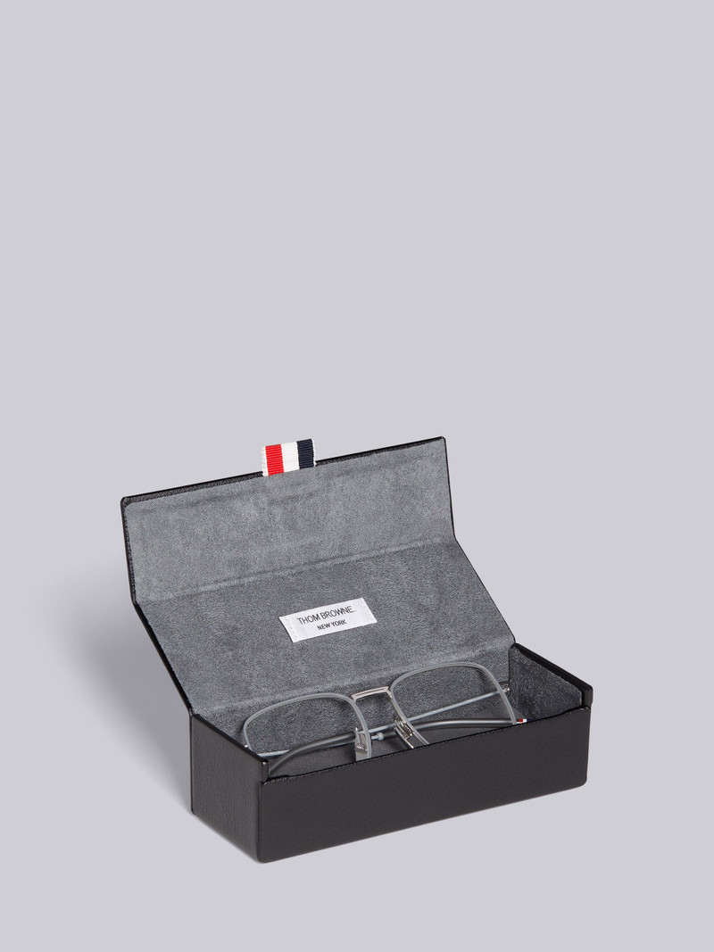 TB117 - Silver Oversized Squared Aviator Glasses 5