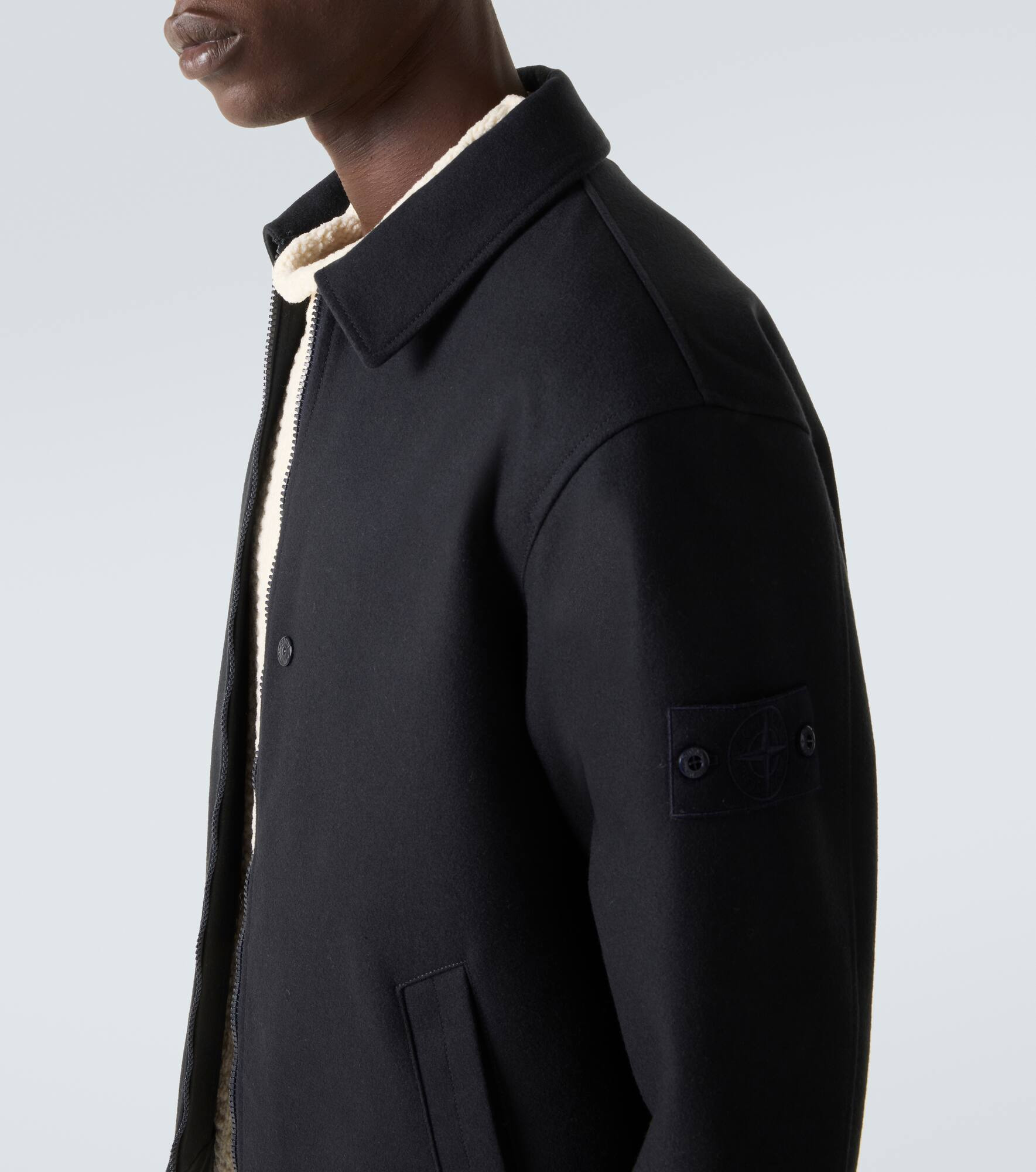Ghost wool-blend flannel jacket - 5
