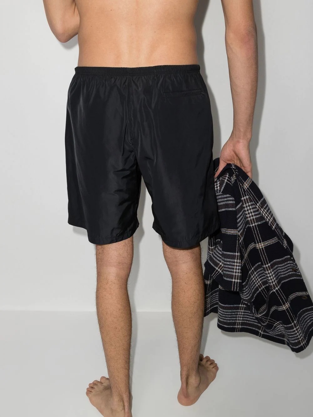 curved logo swimming shorts - 3