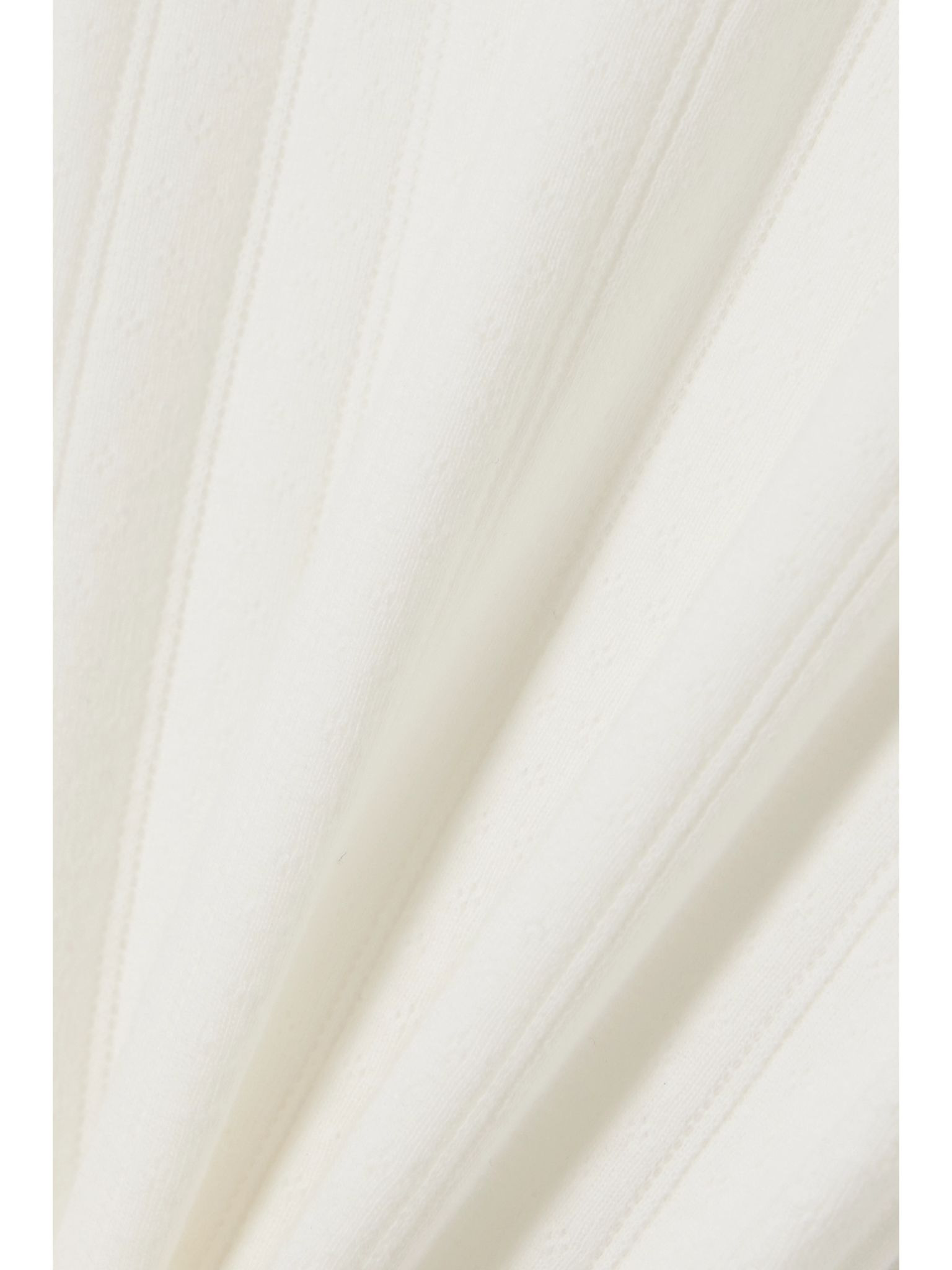 Pointelle-knit cotton-jersey top White - 4