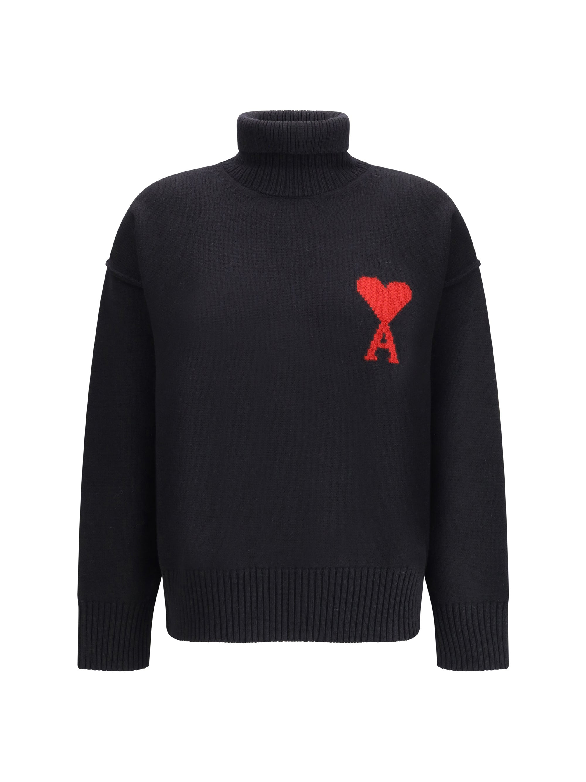 Ami Paris Women Ami De Coeur Turtleneck Sweater - 1