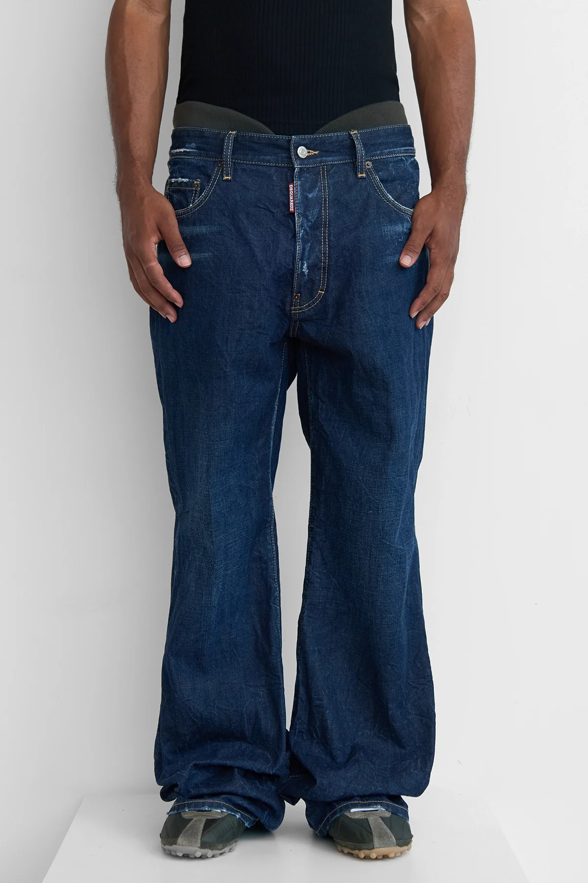 Dsquared2 Dark Indigo Aviator Wash Loose Jeans - 5